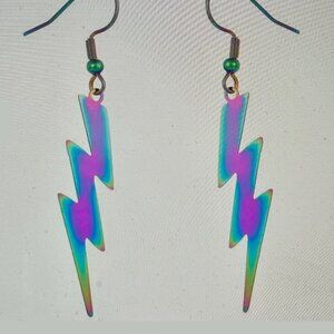 🌈 Rainbow sale! 🌈 Rnbw titanium lightning bolt earrings, as low as $10 bundled
